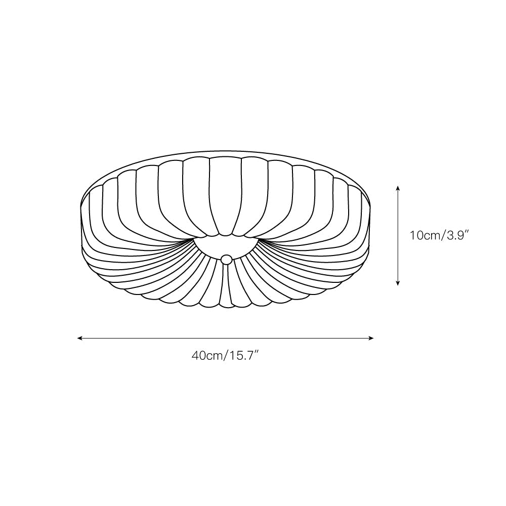Willa Glass Flush Mount Ceiling Light - Modern Wave-Shaped LED Lamp | Luxury Chrome Bedroom Light | 24W/36W Low Profile Fixture