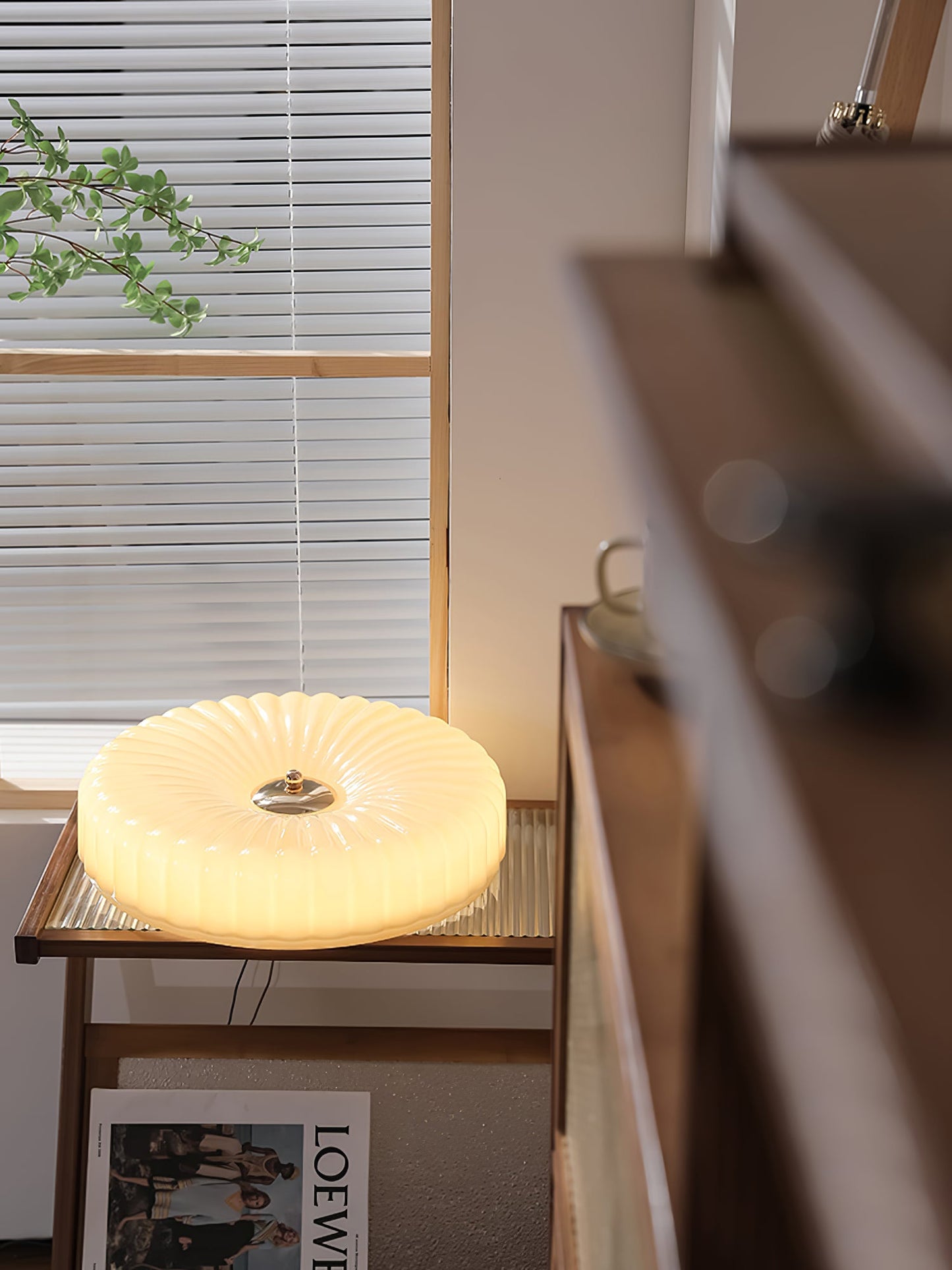 Willa Glass Flush Mount Ceiling Light - Modern Wave-Shaped LED Lamp | Luxury Chrome Bedroom Light | 24W/36W Low Profile Fixture