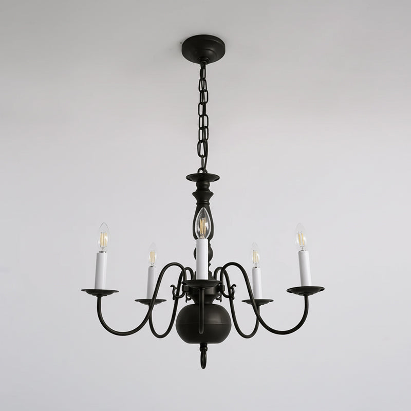 Williamsburg Luxury Brass Chandelier - Classic 5-Light Colonial Hanging Pendant | Traditional Multi-Arm Island Lamp | E14 Base