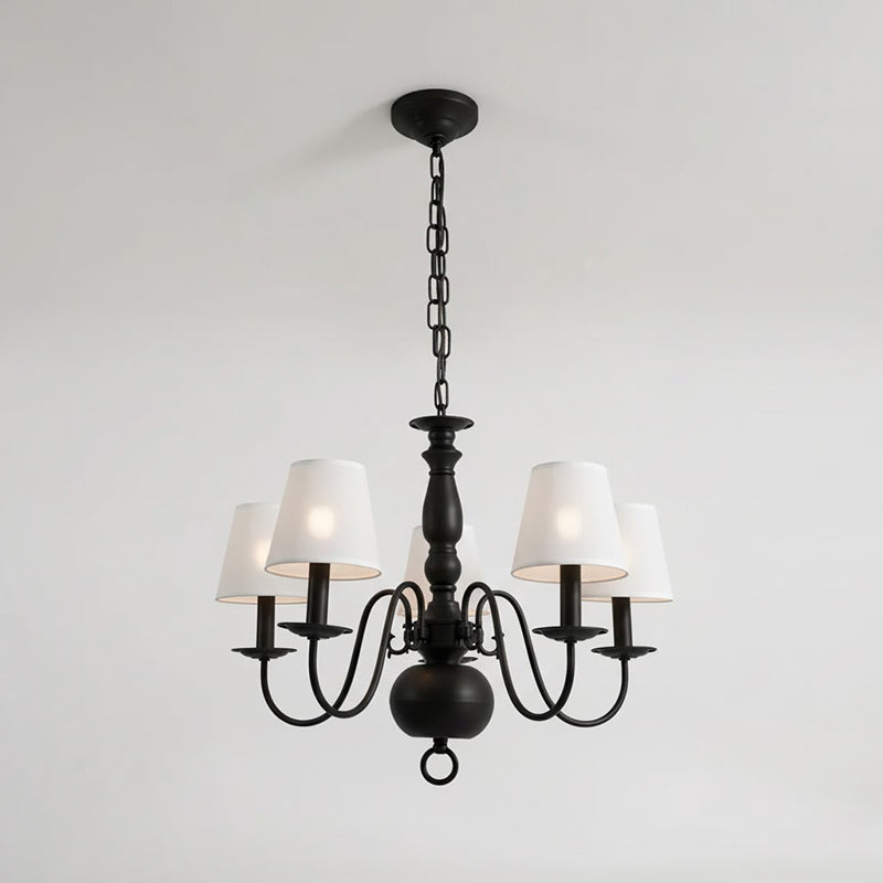 Williamsburg Luxury Brass Chandelier - Classic 5-Light Colonial Hanging Pendant | Traditional Multi-Arm Island Lamp | E14 Base