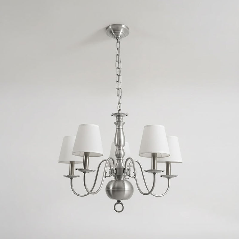 Williamsburg Luxury Brass Chandelier - Classic 5-Light Colonial Hanging Pendant | Traditional Multi-Arm Island Lamp | E14 Base