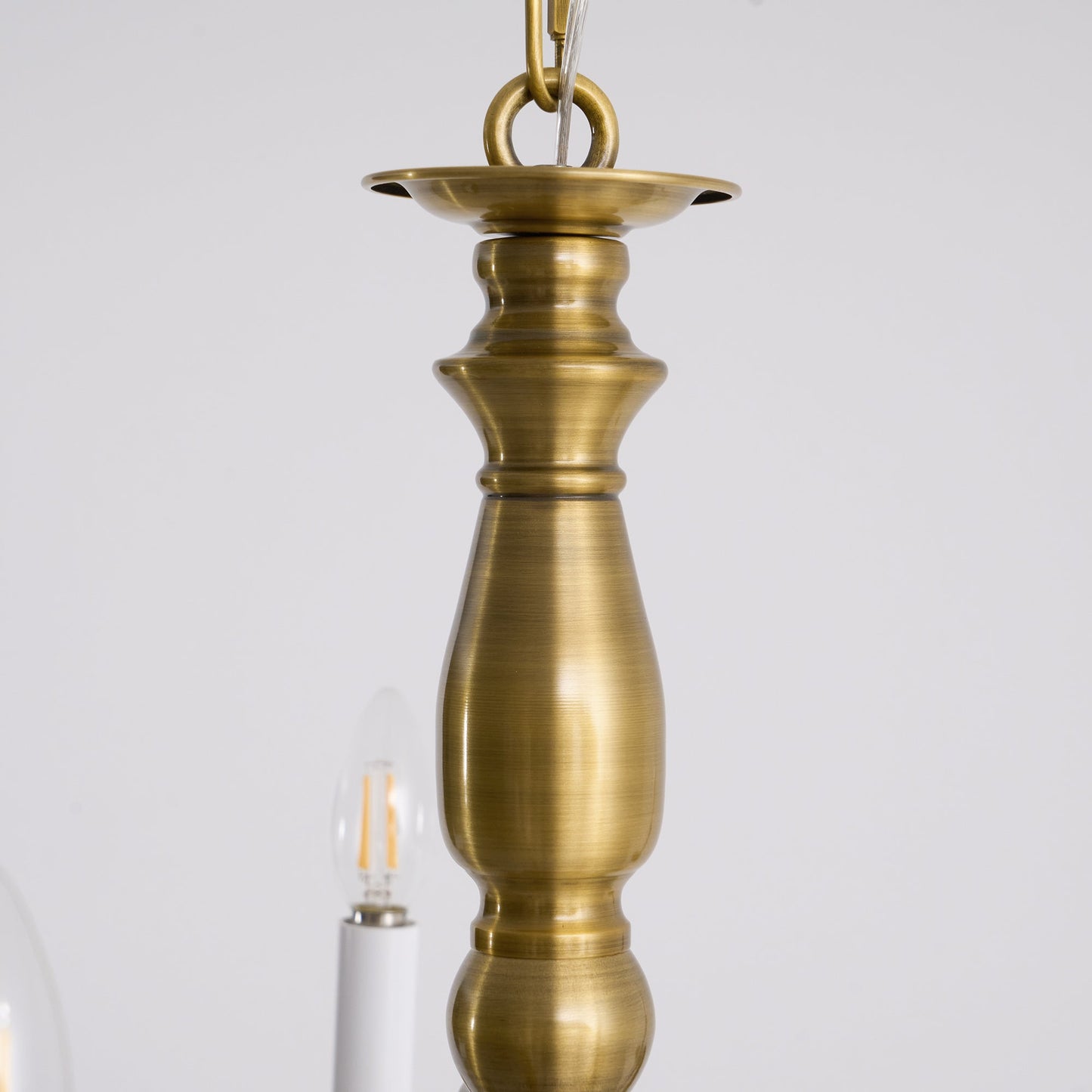 Williamsburg Luxury Brass Chandelier - Classic 5-Light Colonial Hanging Pendant | Traditional Multi-Arm Island Lamp | E14 Base
