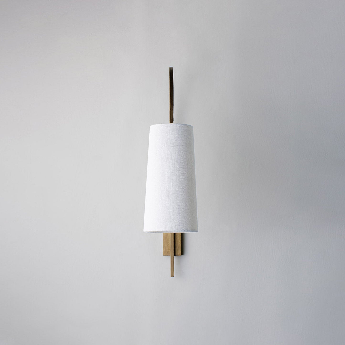 Willow Arc Wall Lamp - Industrial Fabric Shade Sconce | Vintage Street Light Inspired Bedside Reading Lamp | E14 Base
