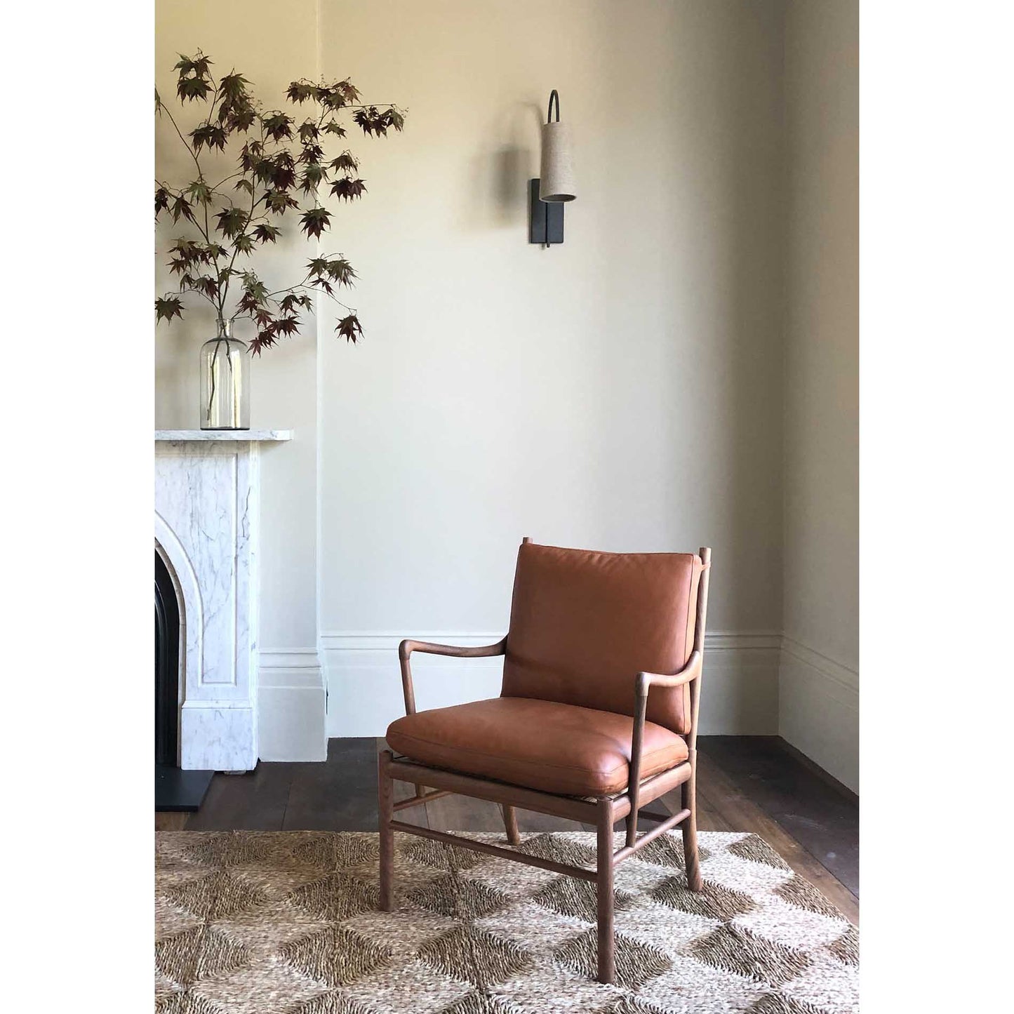 Willow Arc Wall Lamp - Industrial Fabric Shade Sconce | Vintage Street Light Inspired Bedside Reading Lamp | E14 Base