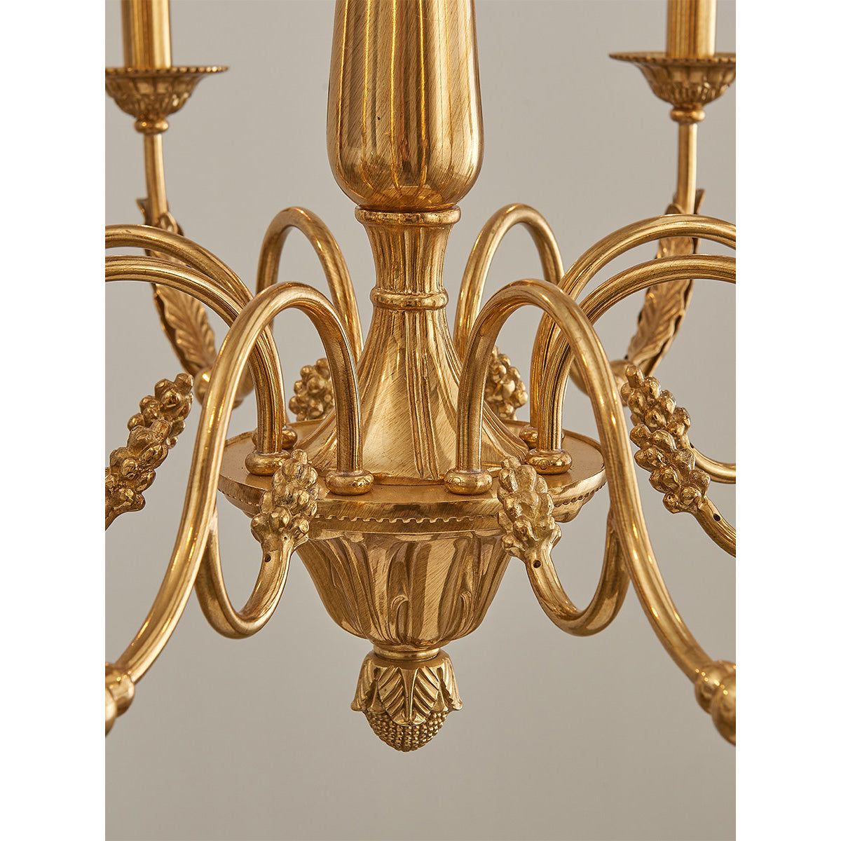 Winchester Luxury Brass Chandelier - Classic Candle Effect Hanging Light | 3, 6, 8, or 10-Head Grand Dining Pendant | E12 E14