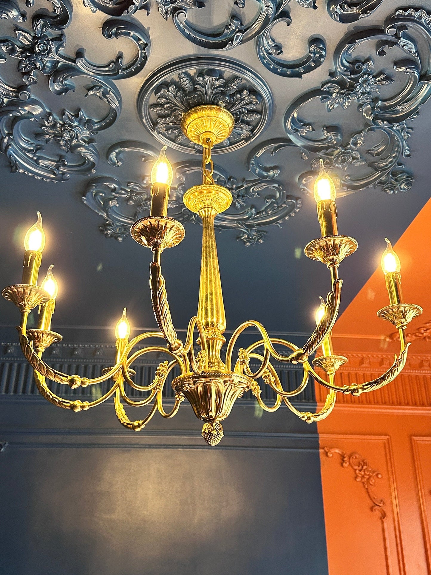 Winchester Luxury Brass Chandelier - Classic Candle Effect Hanging Light | 3, 6, 8, or 10-Head Grand Dining Pendant | E12 E14