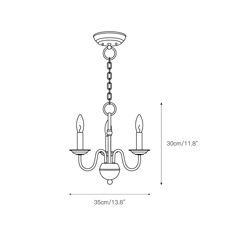 Windsor Luxury Brass Chandelier - Mid-Century Modern Candlestick Hanging Light | 3, 5, or 7-Head Island Pendant | E14 Base