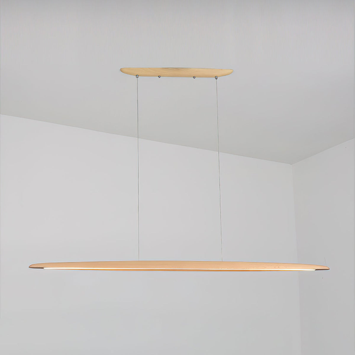 Eastoft Wood Pendant Lamp – Linear Solid Ash Wood LED Pendant Light