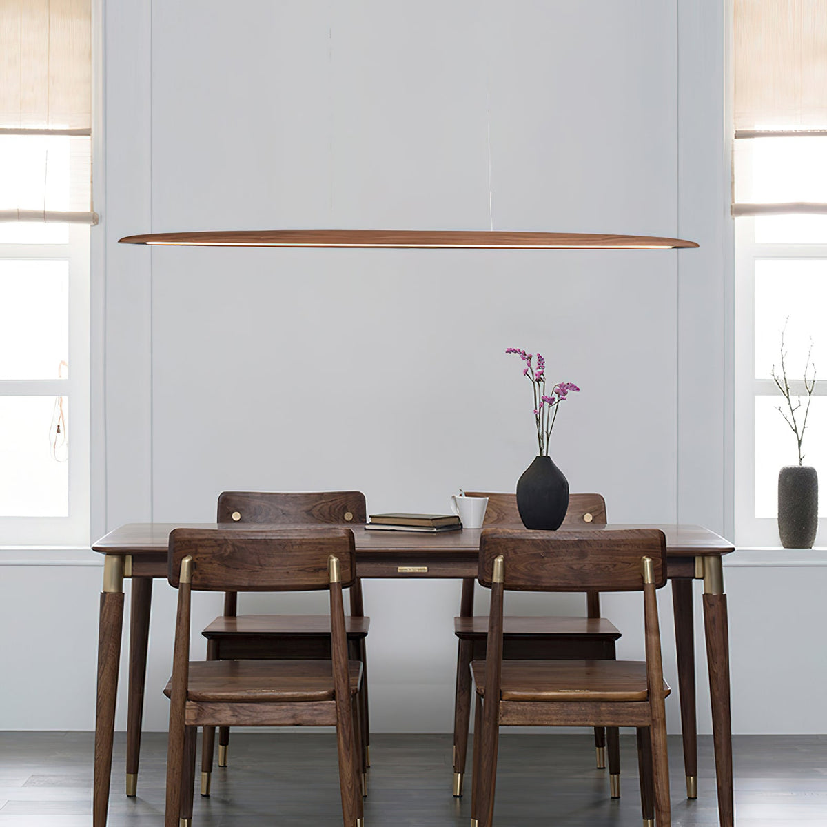 Eastoft Wood Pendant Lamp – Linear Solid Ash Wood LED Pendant Light