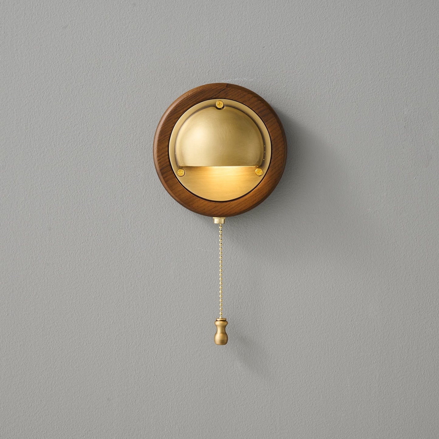 Workstead Signal Wall Lamp - Modern Solid Ash Wood Sconce | Hand-Finished Metal Shade Pull-Cord Light