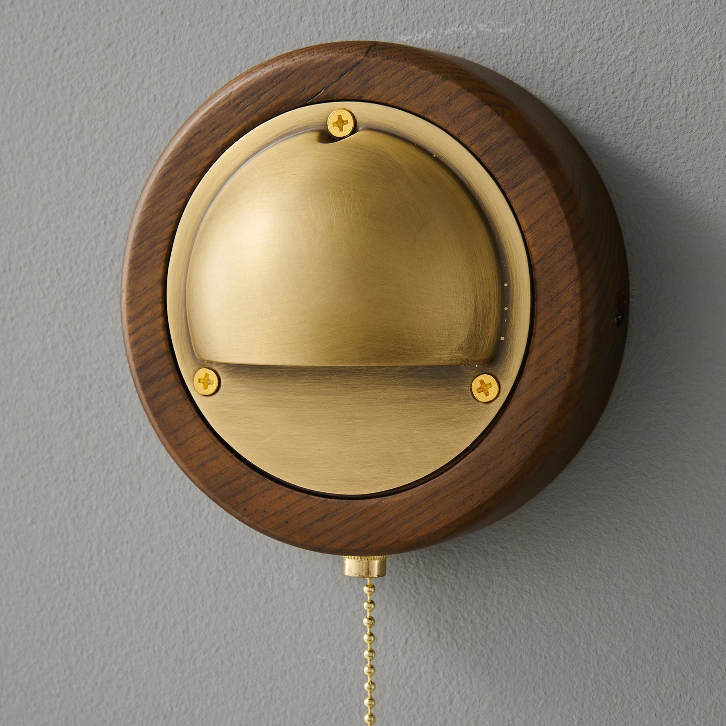 Workstead Signal Wall Lamp - Modern Solid Ash Wood Sconce | Hand-Finished Metal Shade Pull-Cord Light