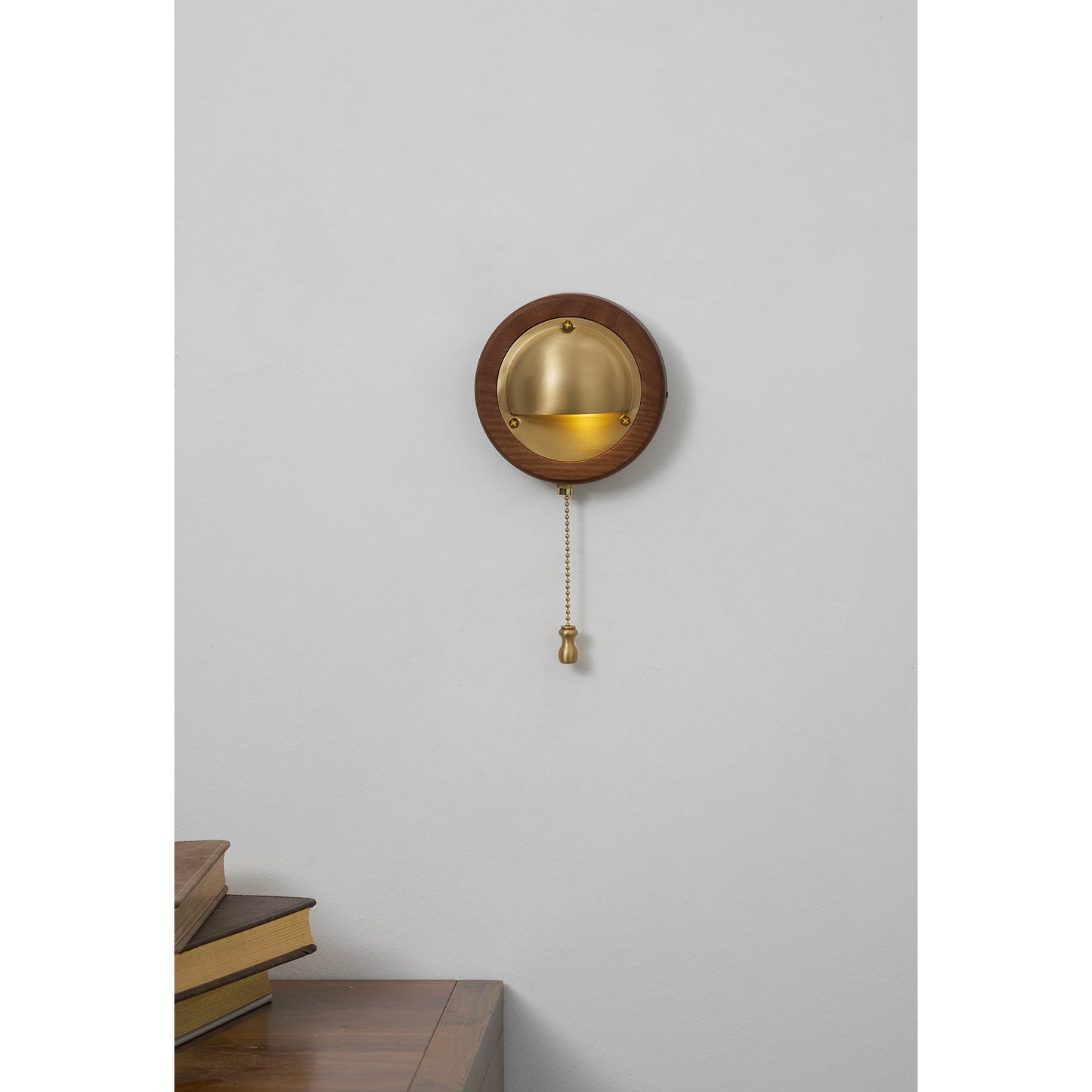 Workstead Signal Wall Lamp - Modern Solid Ash Wood Sconce | Hand-Finished Metal Shade Pull-Cord Light