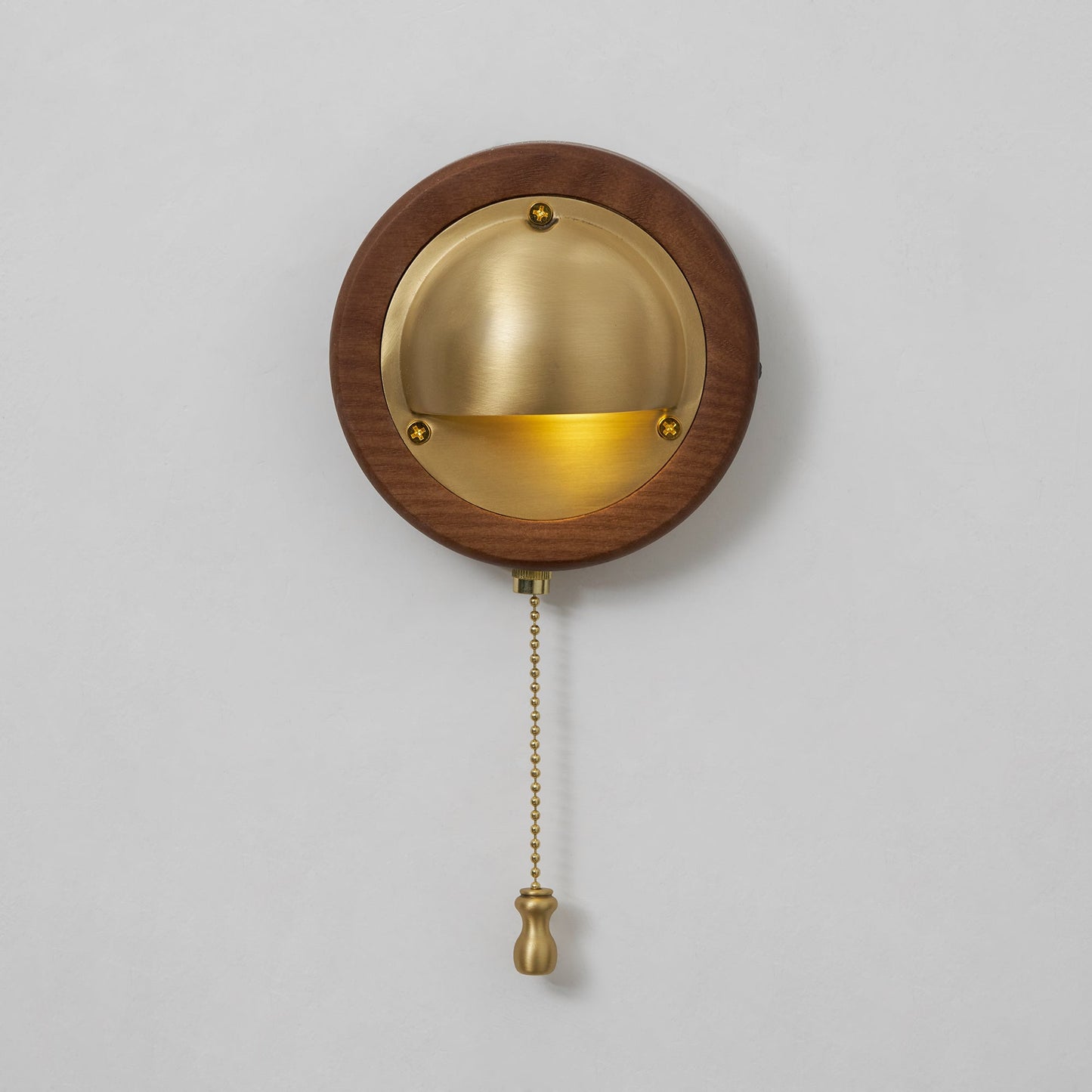 Workstead Signal Wall Lamp - Modern Solid Ash Wood Sconce | Hand-Finished Metal Shade Pull-Cord Light