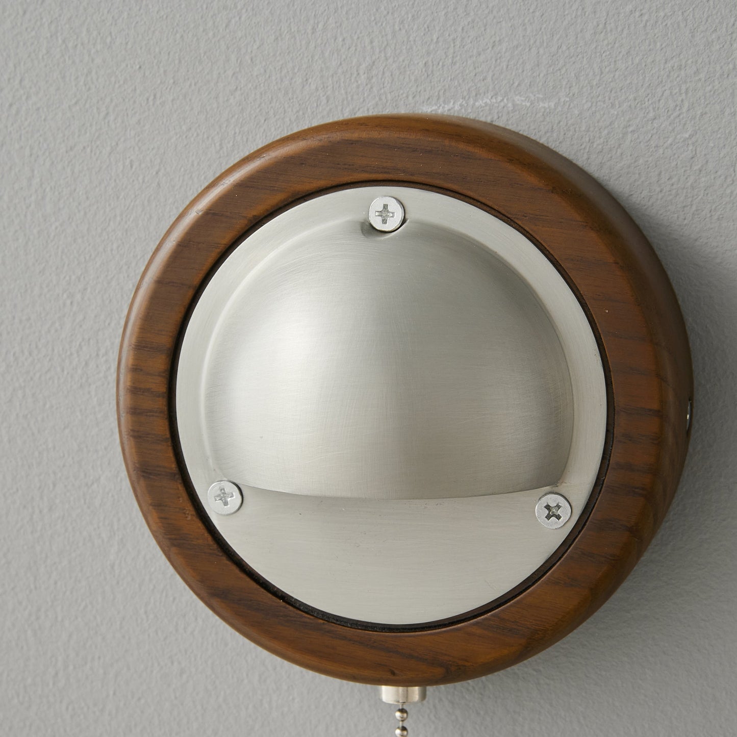 Workstead Signal Wall Lamp - Modern Solid Ash Wood Sconce | Hand-Finished Metal Shade Pull-Cord Light