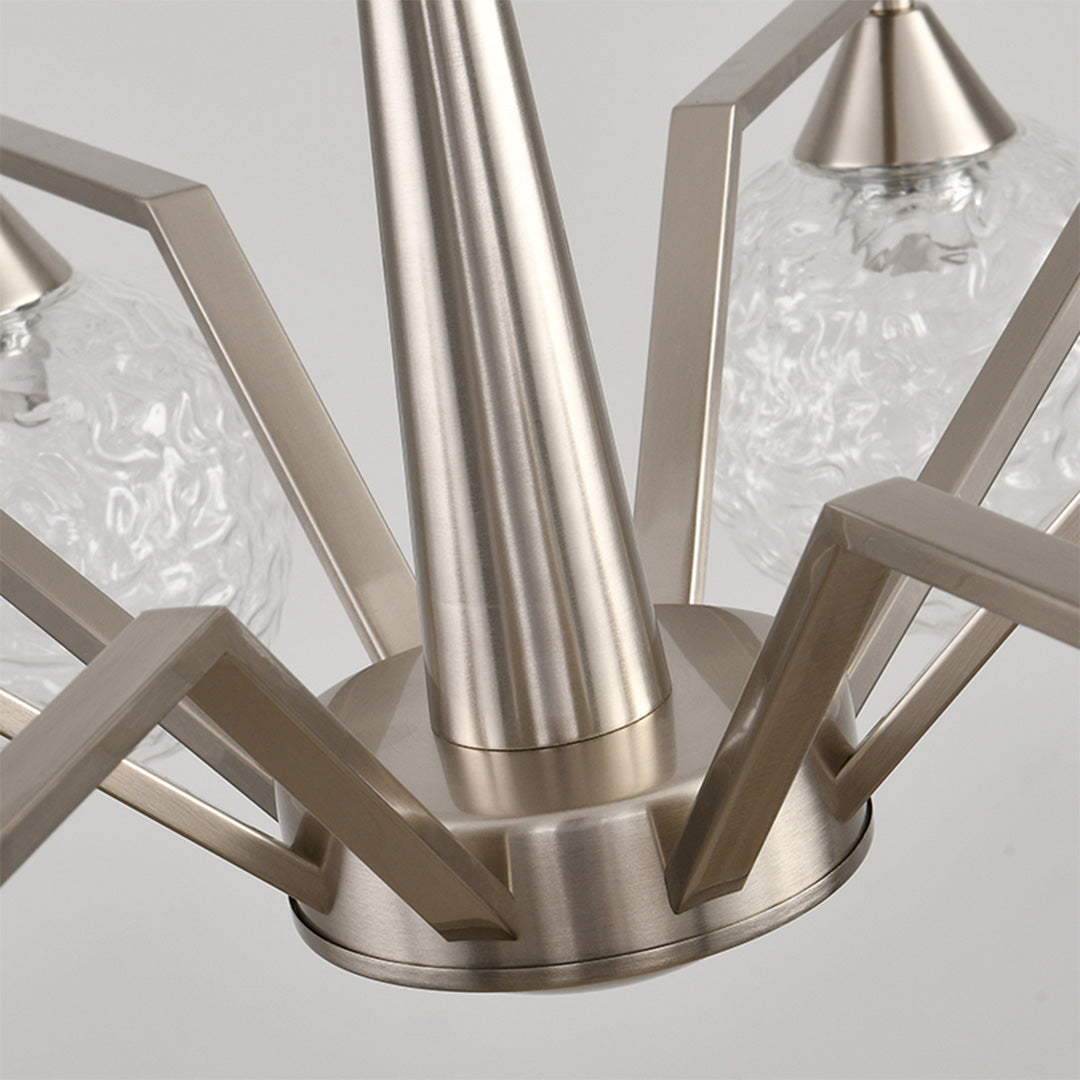 Sputnik Mid-Century Semi-Flush Mount Ceiling Light - 6/8 Light Modern Glass Chandelier