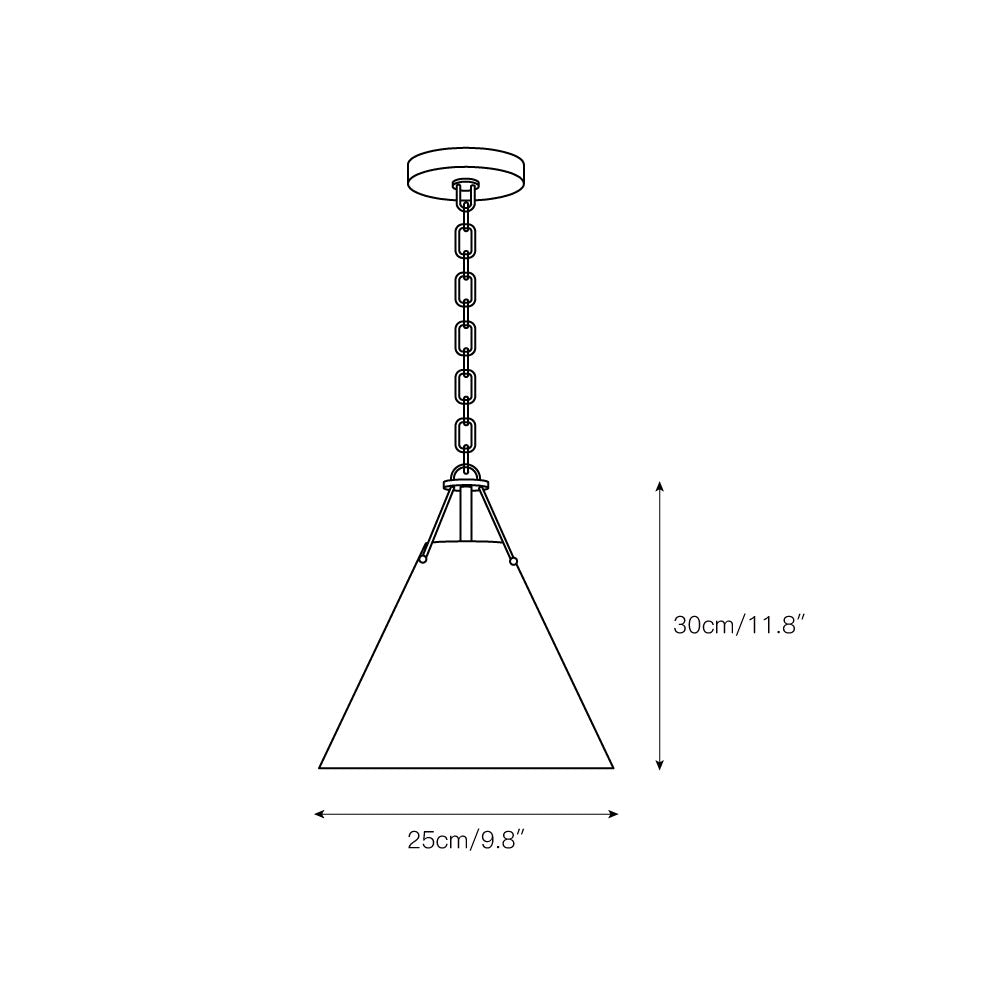 Xavier Pendant Lamp - Modern Conical Metal Chandelier | Minimalist Aluminum & Brass Pendant Light
