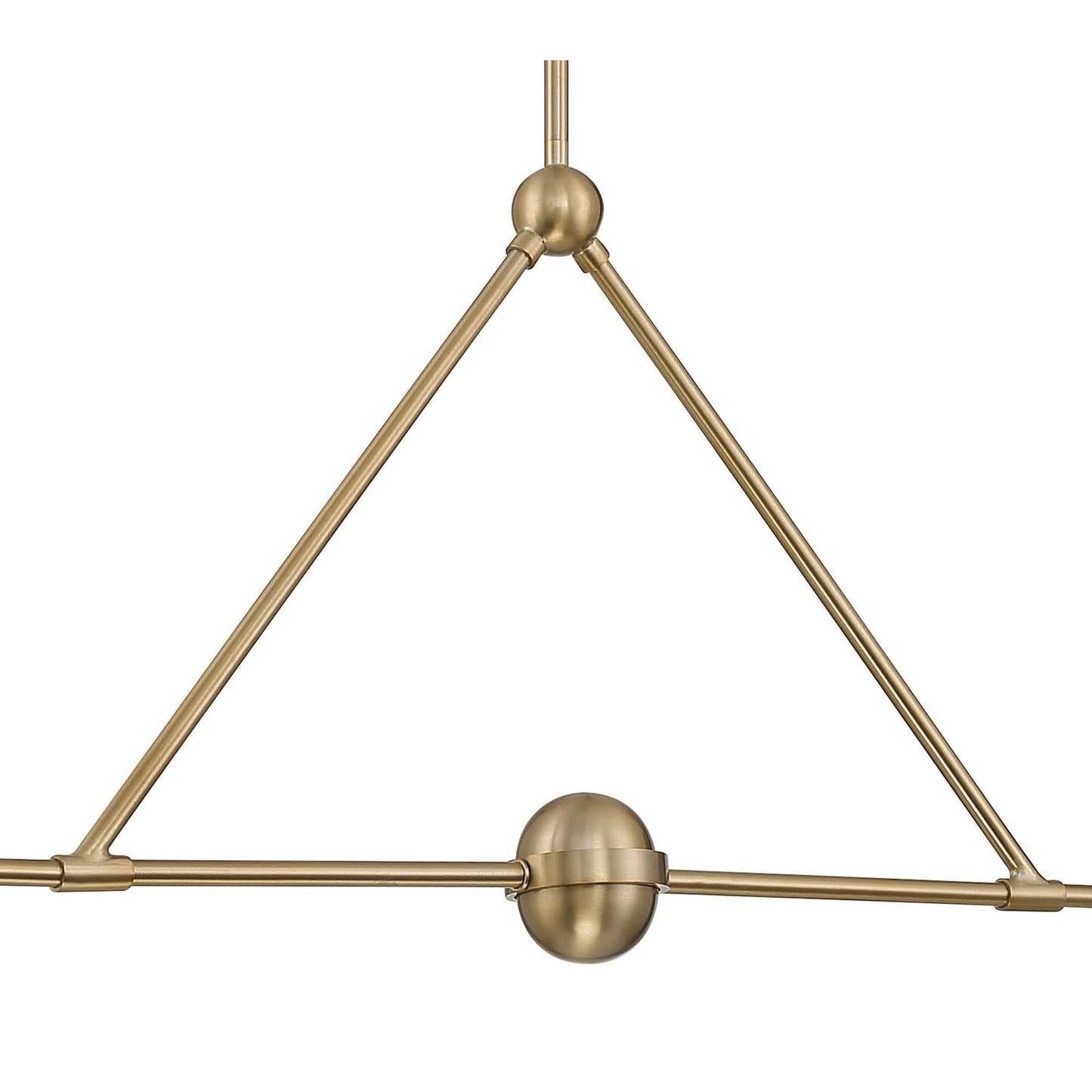 Xavier Linear Pendant Lamp - Modern 2-Light Fabric Shade Chandelier | Elegant 42" Brass Island Light