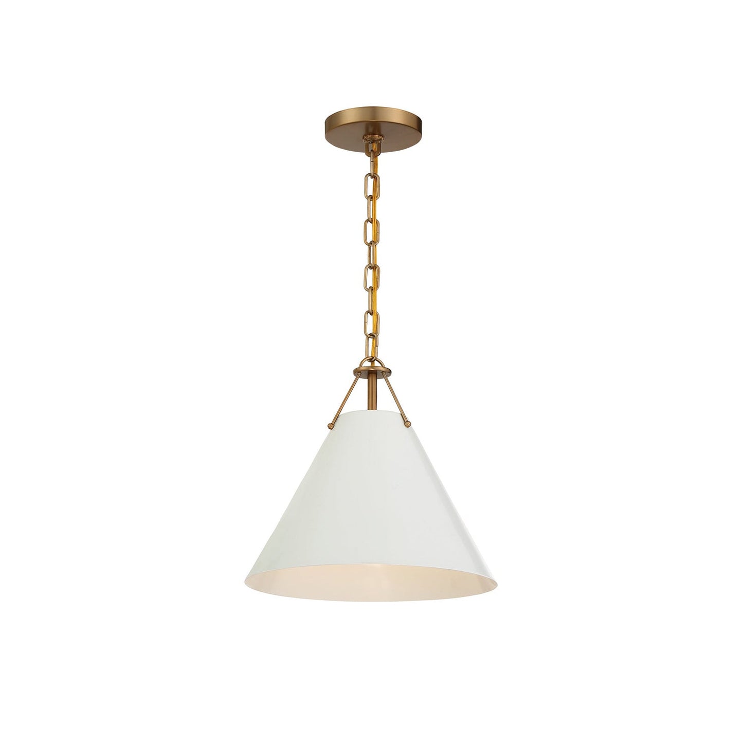 Xavier Pendant Lamp - Modern Conical Metal Chandelier | Minimalist Aluminum & Brass Pendant Light