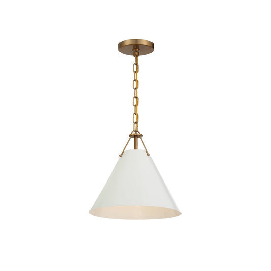 Xavier Pendant Lamp - Modern Conical Metal Chandelier | Minimalist Aluminum & Brass Pendant Light