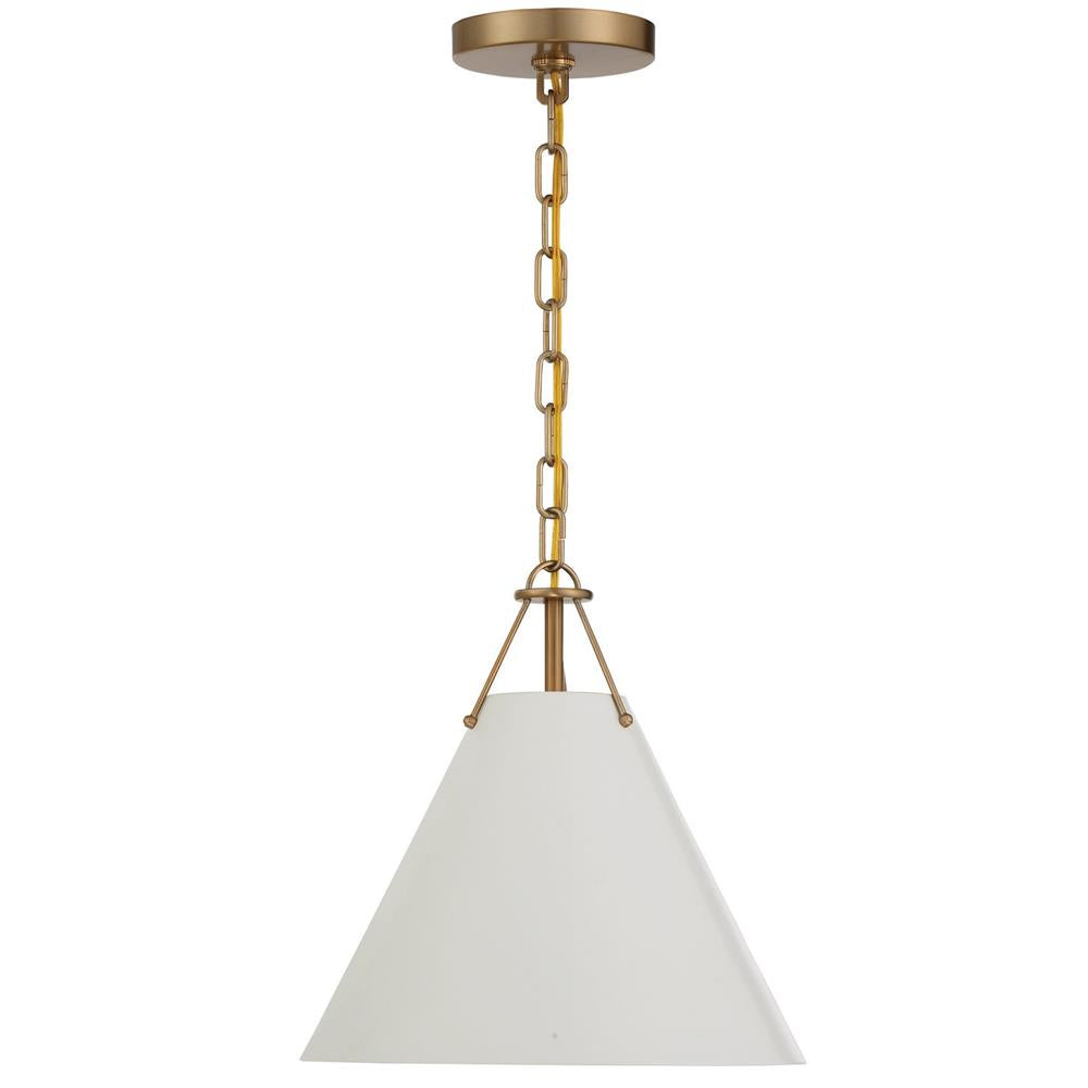 Xavier Pendant Lamp - Modern Conical Metal Chandelier | Minimalist Aluminum & Brass Pendant Light