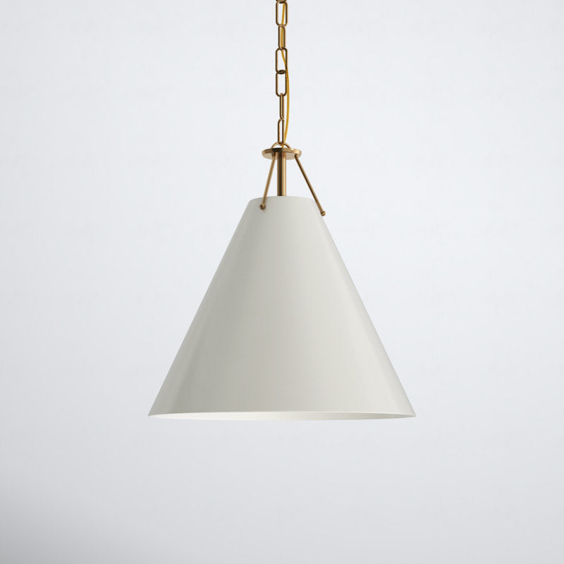Xavier Pendant Lamp - Modern Conical Metal Chandelier | Minimalist Aluminum & Brass Pendant Light