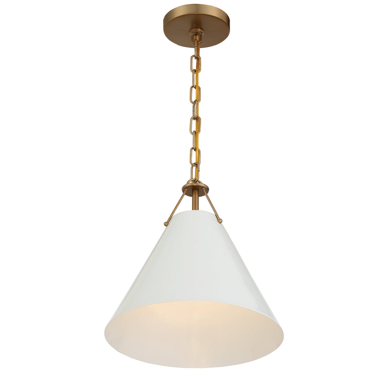 Xavier Pendant Lamp - Modern Conical Metal Chandelier | Minimalist Aluminum & Brass Pendant Light