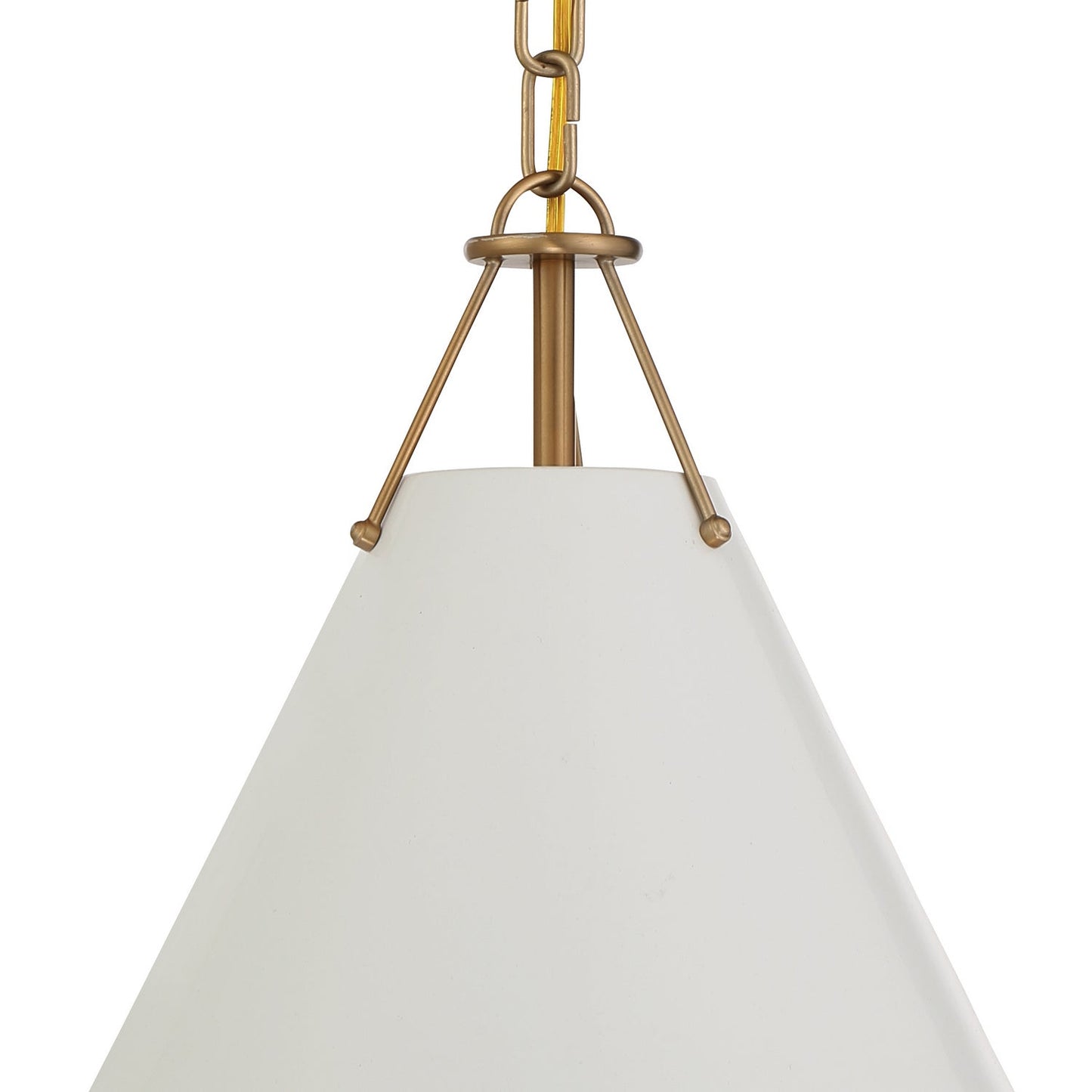 Xavier Pendant Lamp - Modern Conical Metal Chandelier | Minimalist Aluminum & Brass Pendant Light