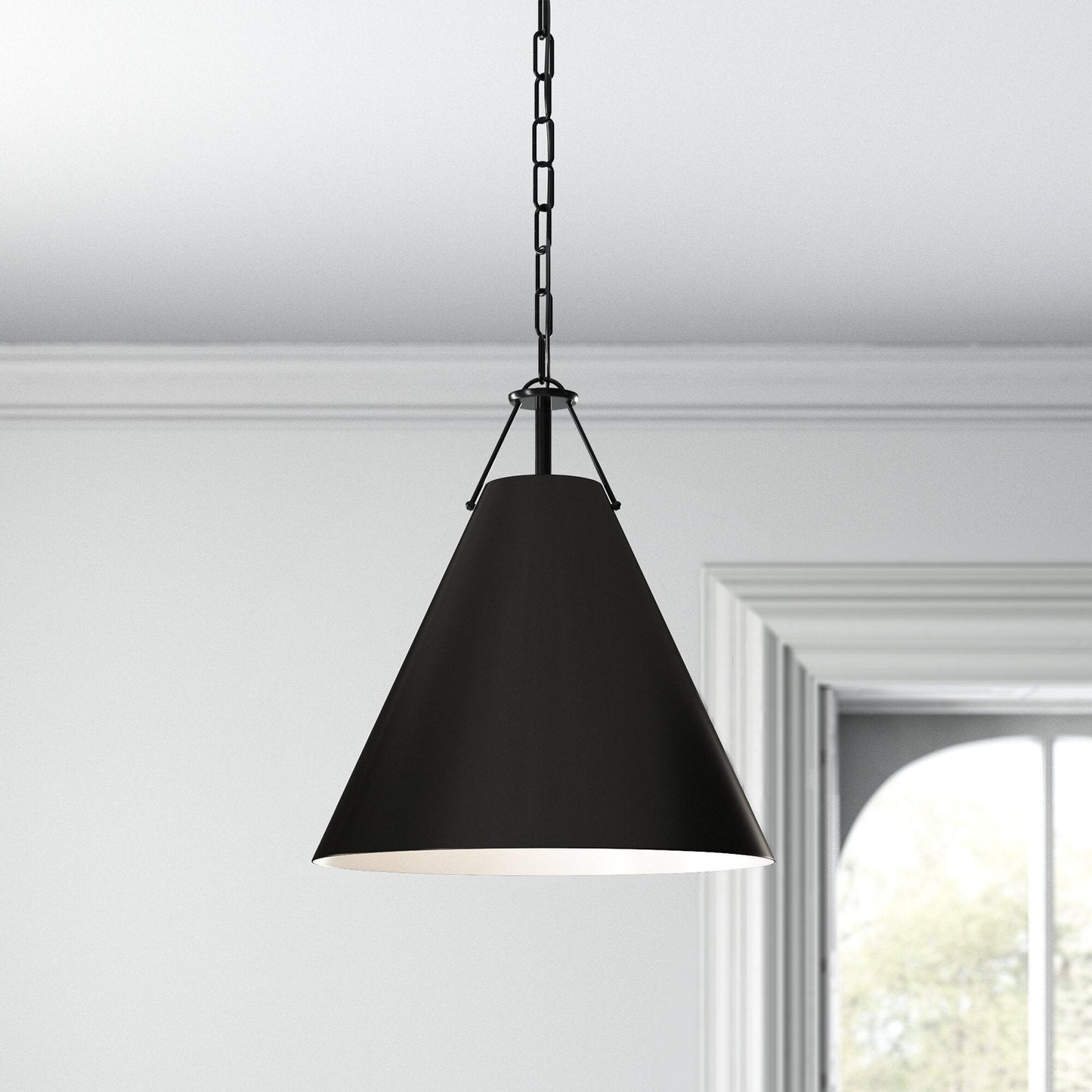 Xavier Pendant Lamp - Modern Conical Metal Chandelier | Minimalist Aluminum & Brass Pendant Light