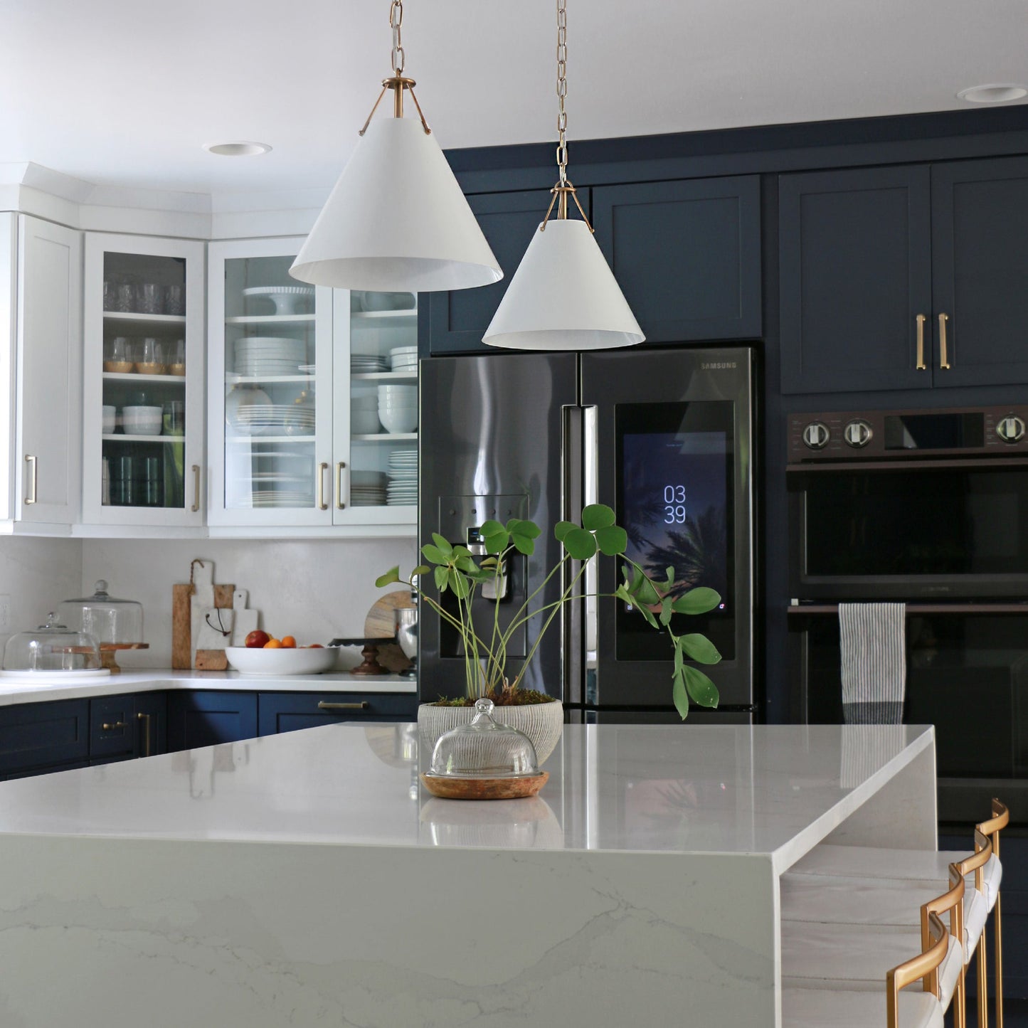 Xavier Pendant Lamp - Modern Conical Metal Chandelier | Minimalist Aluminum & Brass Pendant Light