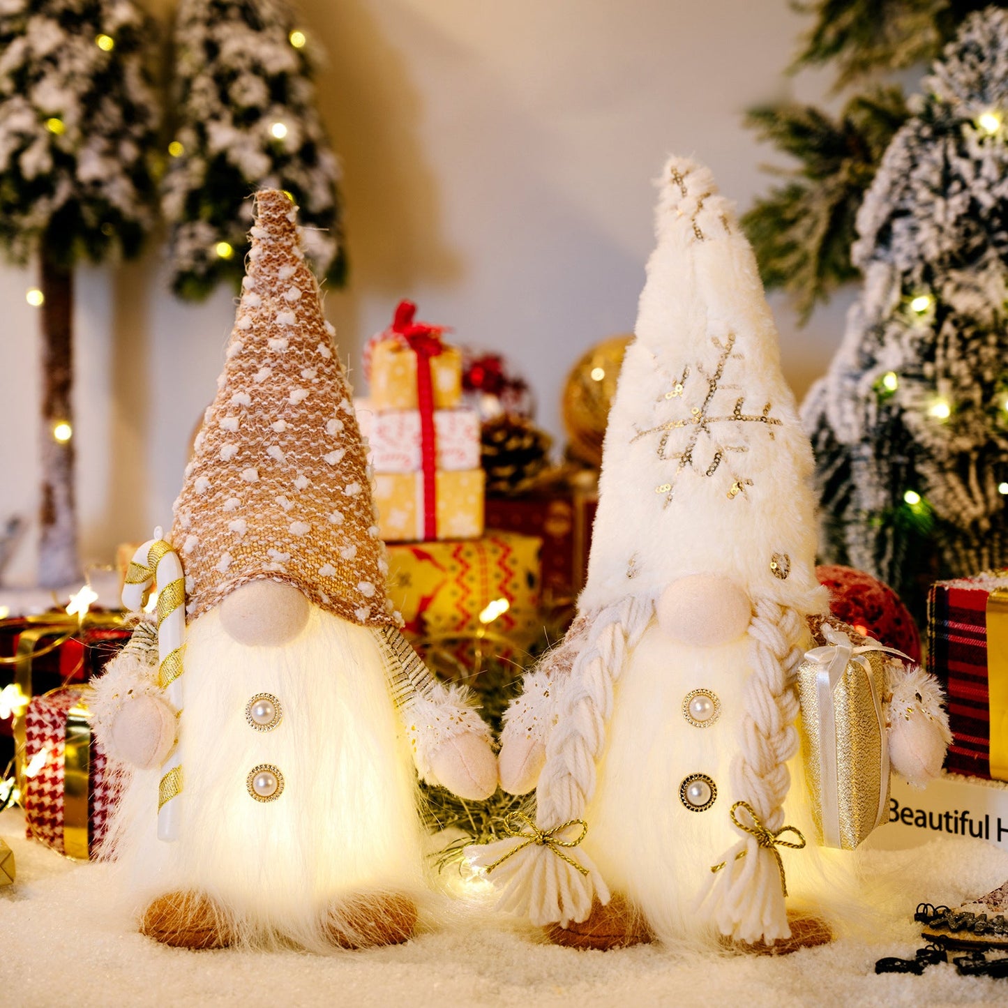 Xmas Plush Gift Light - Festive LED Christmas Doll | USB Rechargeable Holiday Decor & Plush Night Light
