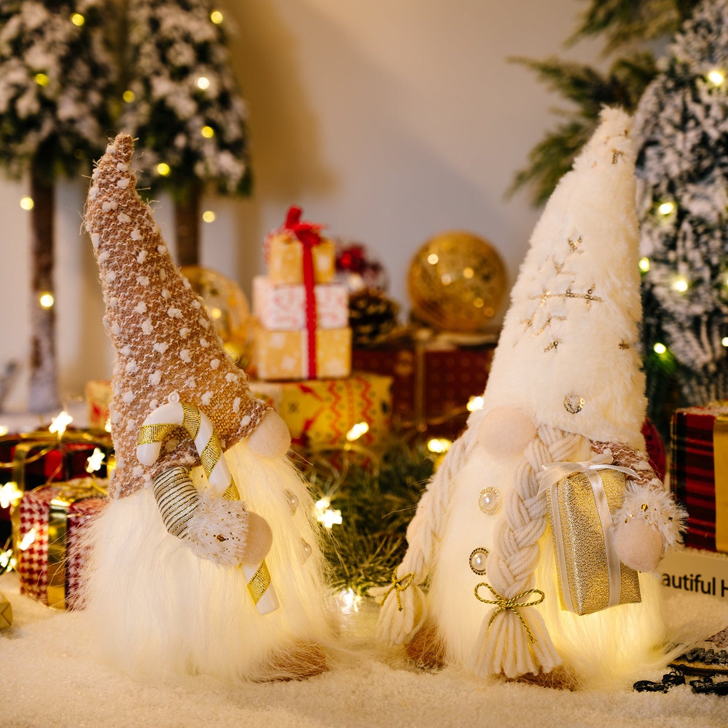 Xmas Plush Gift Light - Festive LED Christmas Doll | USB Rechargeable Holiday Decor & Plush Night Light