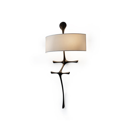 Yali Wall Lamp - Grand 36" Polished Brass Sconce | Contemporary 2-Light Fabric Shade Wall Light