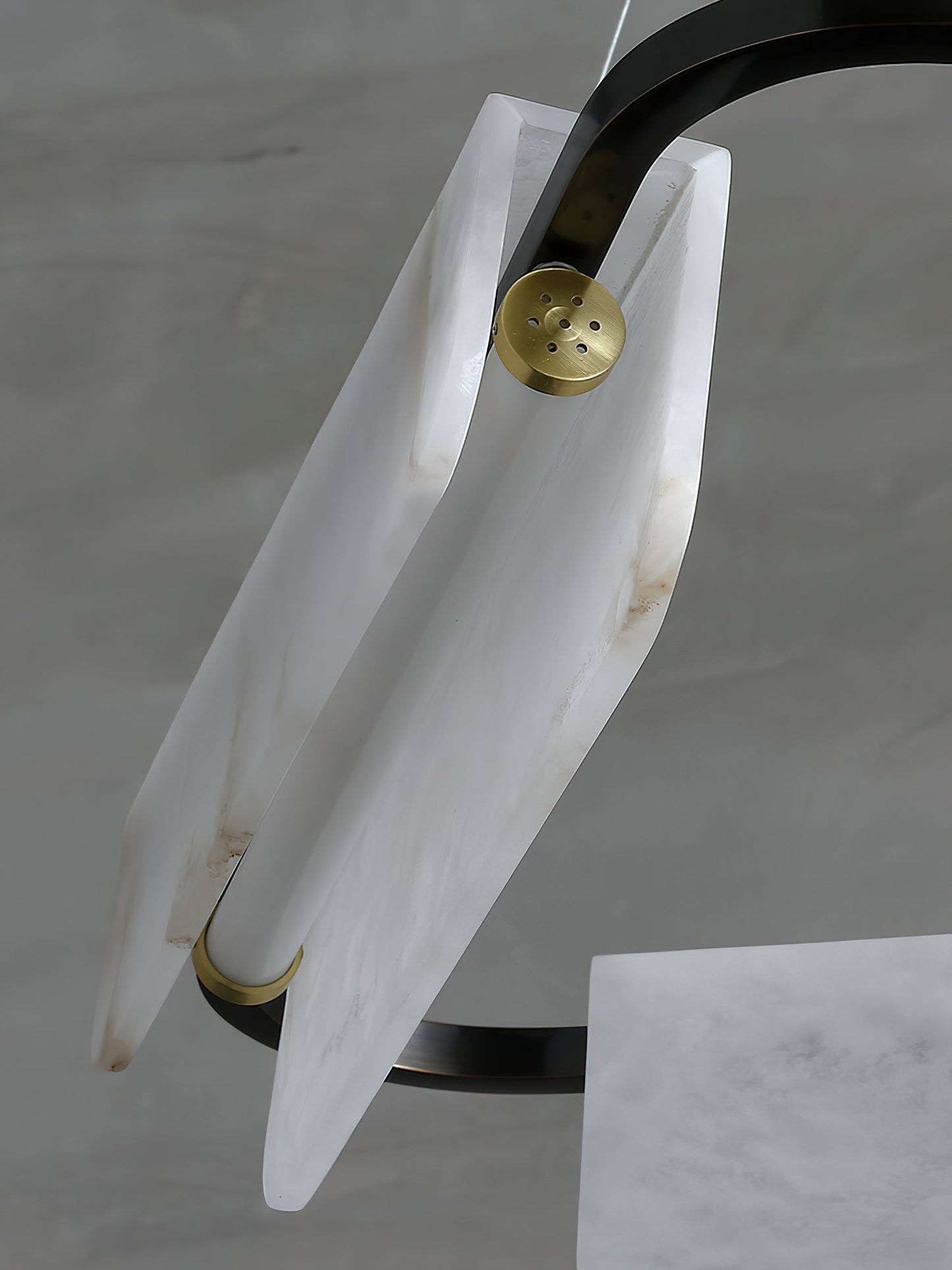 Years Alabaster Chandelier - Modern Rectangular Alabaster Light | Luxury Brass & Natural Stone LED Chandelier