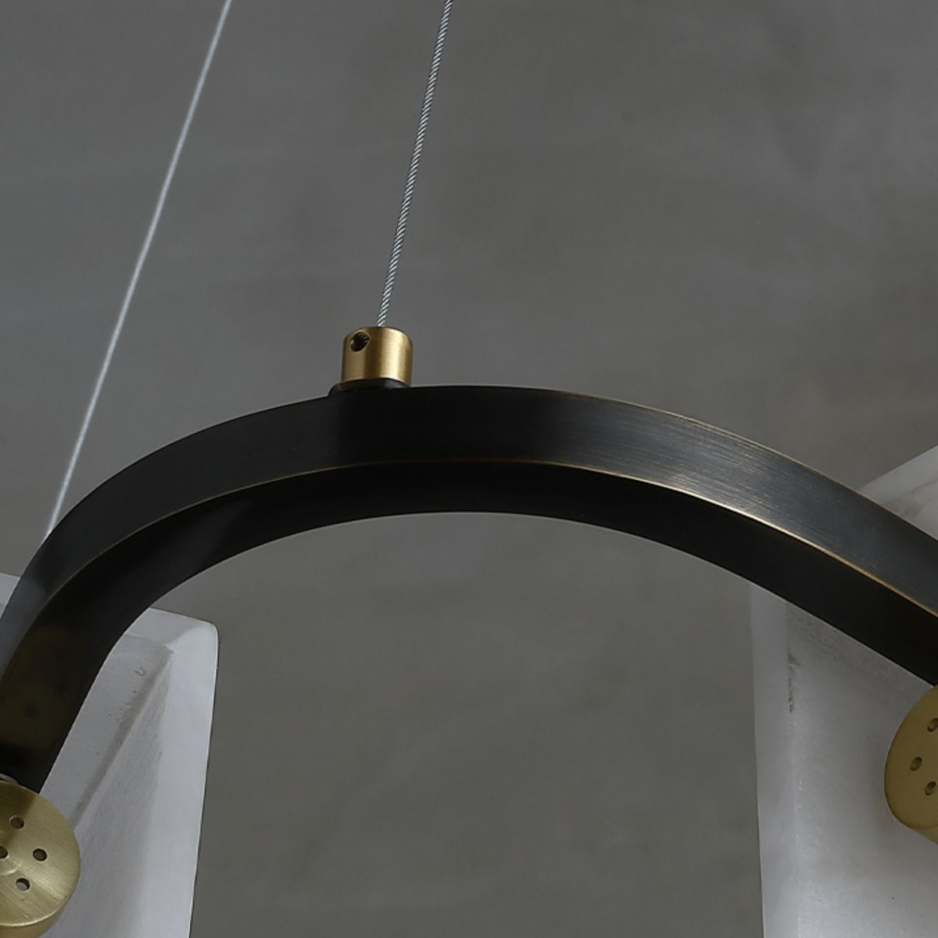 Years Alabaster Chandelier - Modern Rectangular Alabaster Light | Luxury Brass & Natural Stone LED Chandelier
