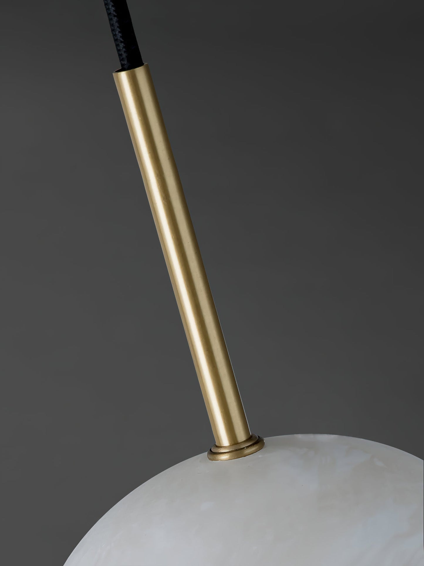 Yoko Alabaster Pendant Light - Japanese Inspired Stone Mini Pendant | Natural Alabaster & Brass Hanging Light