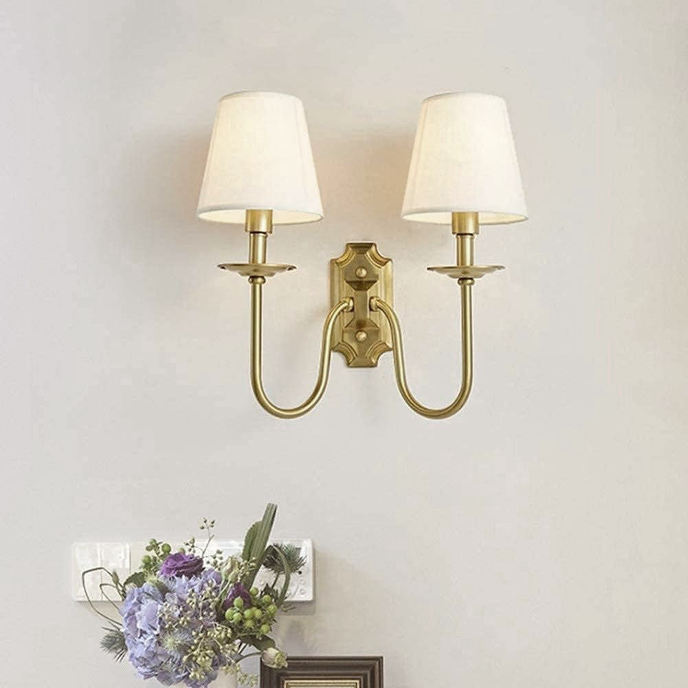 Yorktown Wall Lamp - Classic Dutch-Inspired 2-Light Sconce | Elegant Brass & Fabric Wall Light