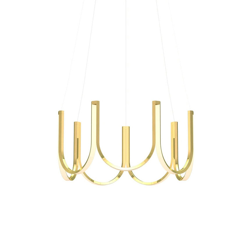 You LED Chandelier - Modern U-Shape Minimalist Pendant | 7-Light Integrated LED Dining Chandelier