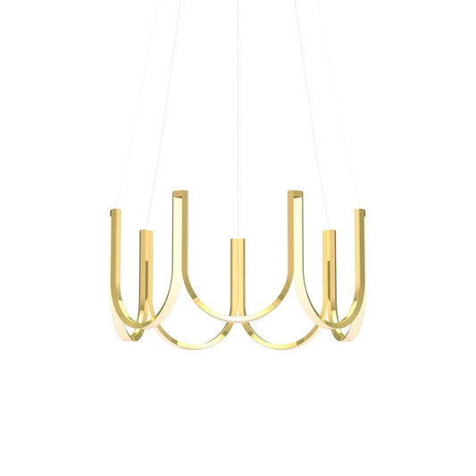 You LED Chandelier - Modern U-Shape Minimalist Pendant | 7-Light Integrated LED Dining Chandelier