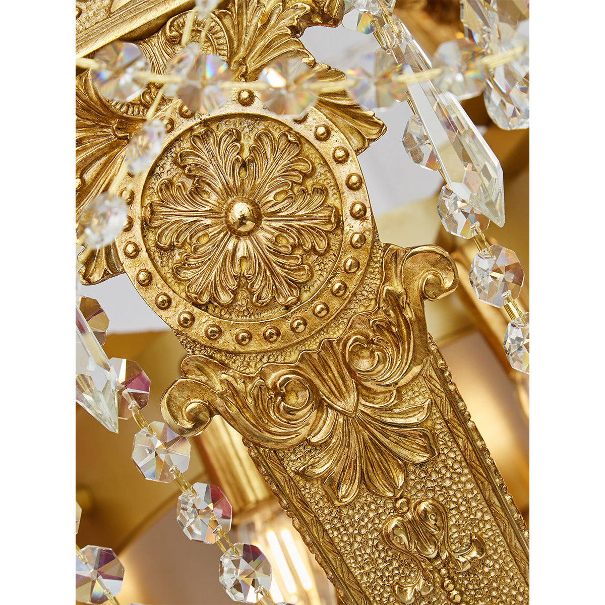 Zaira Opulent Chandelier - Grand 55-Light Palace Chandelier | Luxury Brass & Crystal Tiered Lighting