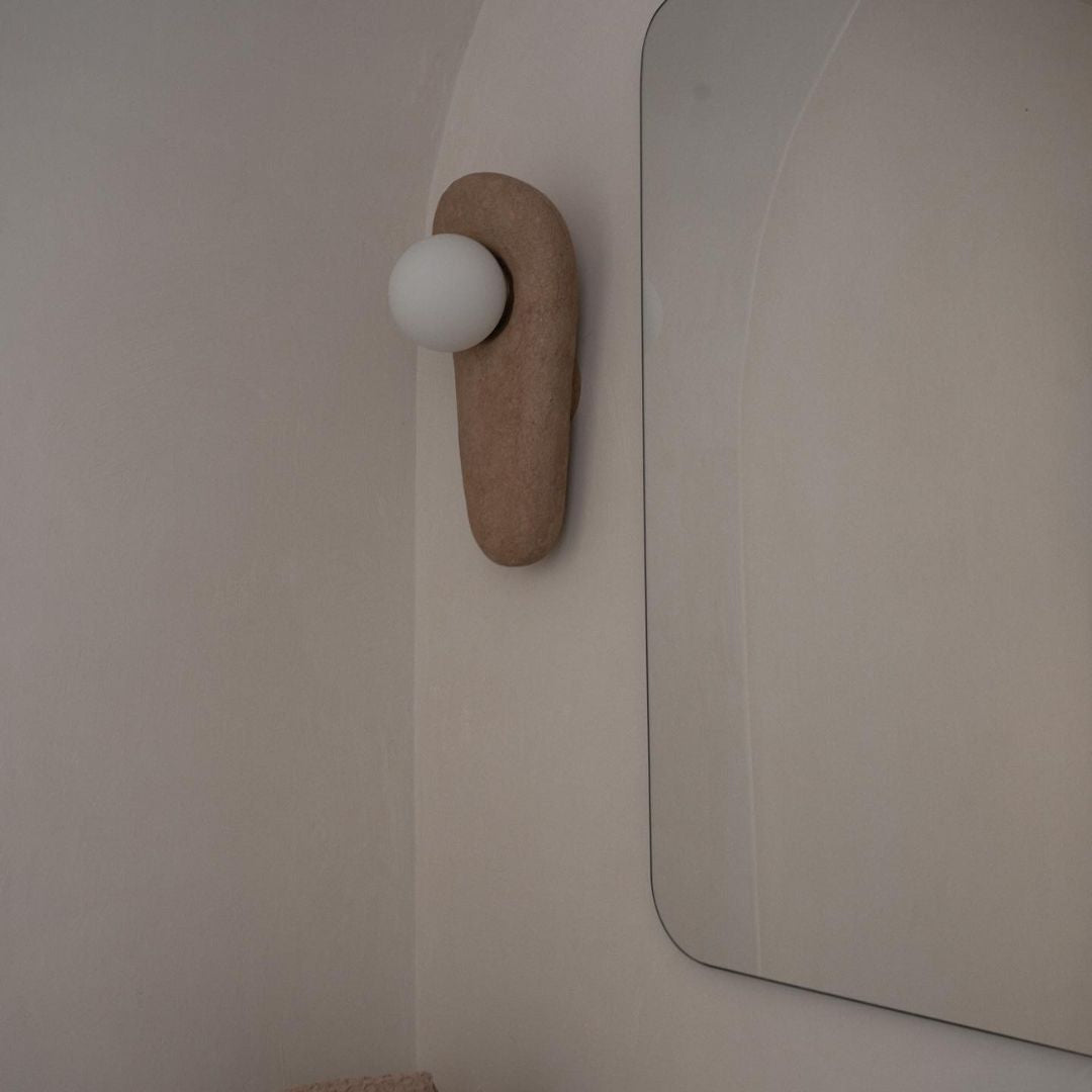 Zakohani Wall Lamp - Artistic Resin & Glass Sconce | Modern 15" Sculptural Wall Light