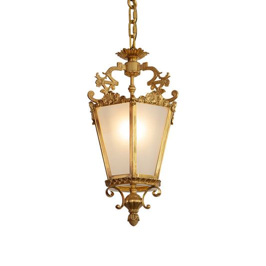 Zaragoza Lantern Pendant Lamp - Vintage Perforated Brass Chandelier | Classic Oil Lamp Inspired Pendant