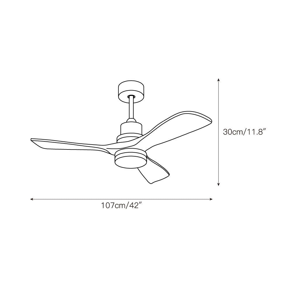 Zephyr Wooden Fan Ceiling Light - Smart DC Motor Indoor Fan | Aerodynamic Walnut Blades & Integrated LED