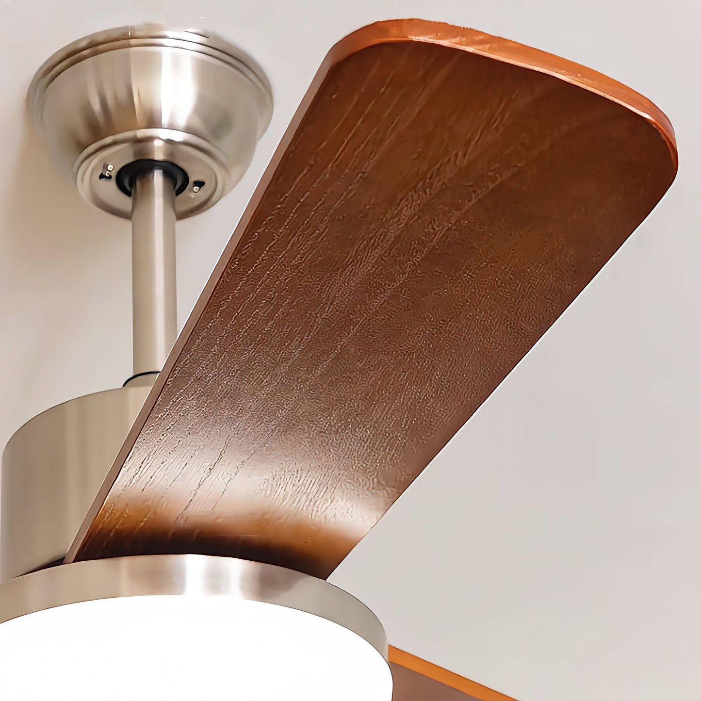 Zephyr Wooden Fan Ceiling Light - Smart DC Motor Indoor Fan | Aerodynamic Walnut Blades & Integrated LED