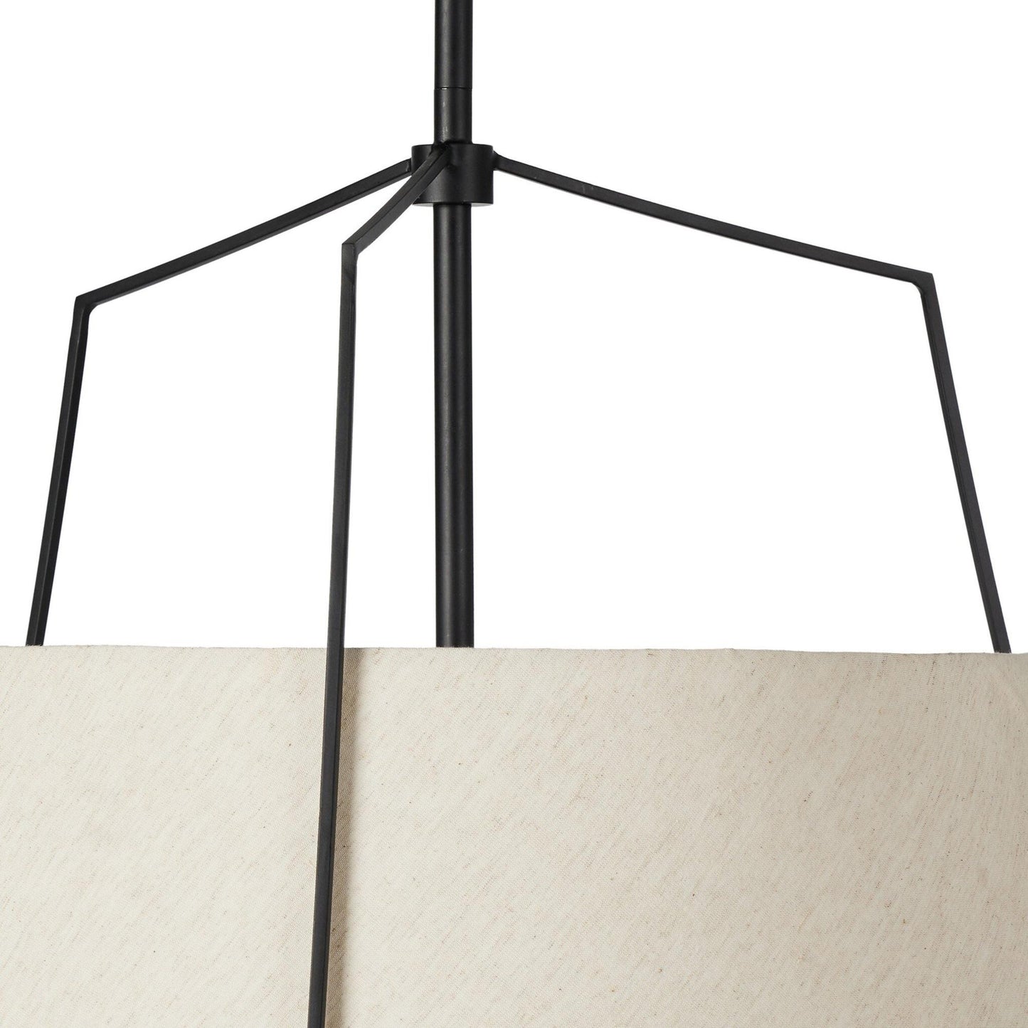 Ziggy Pendant Lamp - Hand-Hammered Architectural Tapered Light | Modern 26" Cotton Shade Pendant