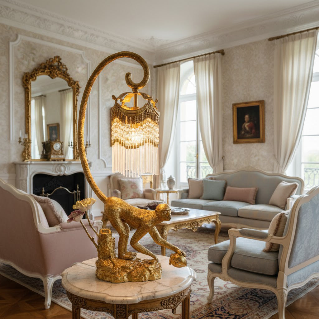 Zira Table Lamp - Luxury Brass & Crystal Bedside Light | Modern Elegant 22.8" Desk Lamp