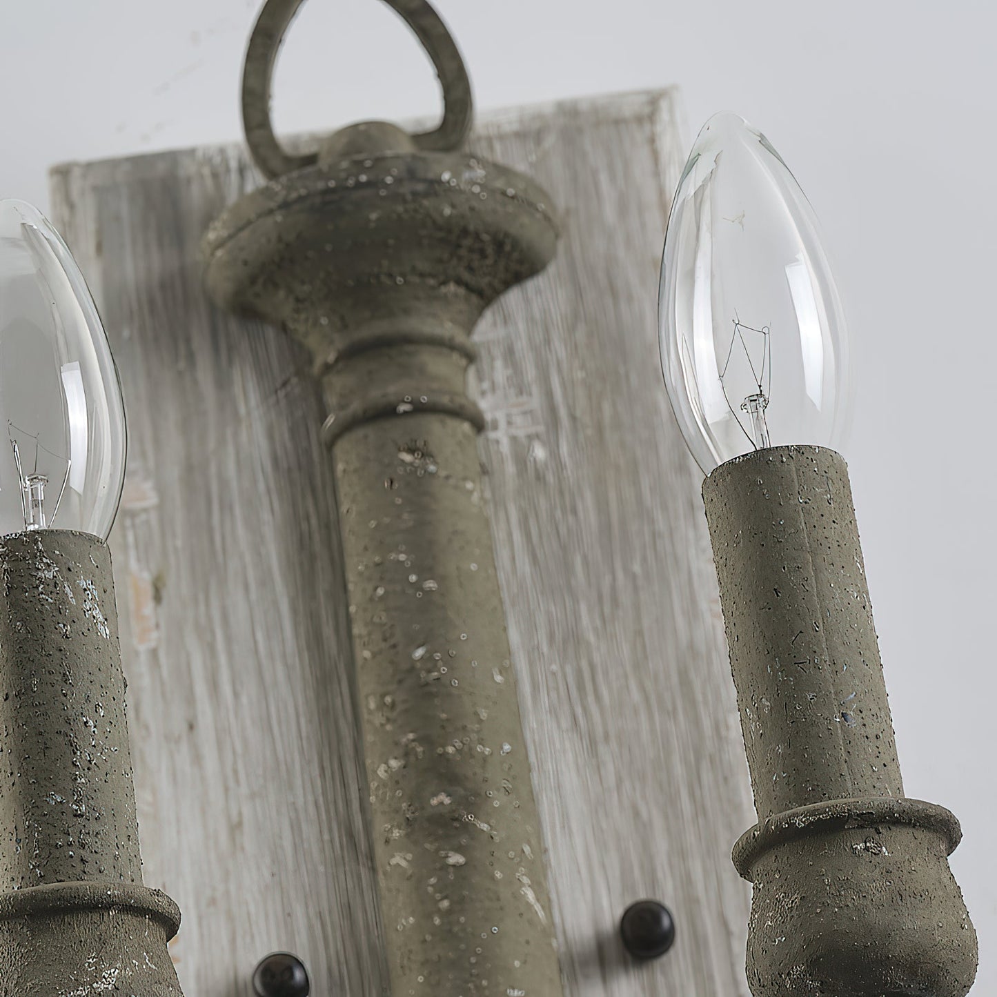 Zoe Wall Lamp - French Provincial 2-Light Wooden Sconce | Antique White Shabby Chic Wall Light