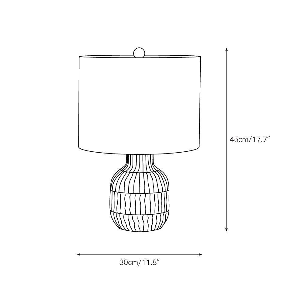 Zoya Table Lamp - Modern Solid Wood & Fabric Bedside Light | Minimalist Scandi-Style Reading Lamp