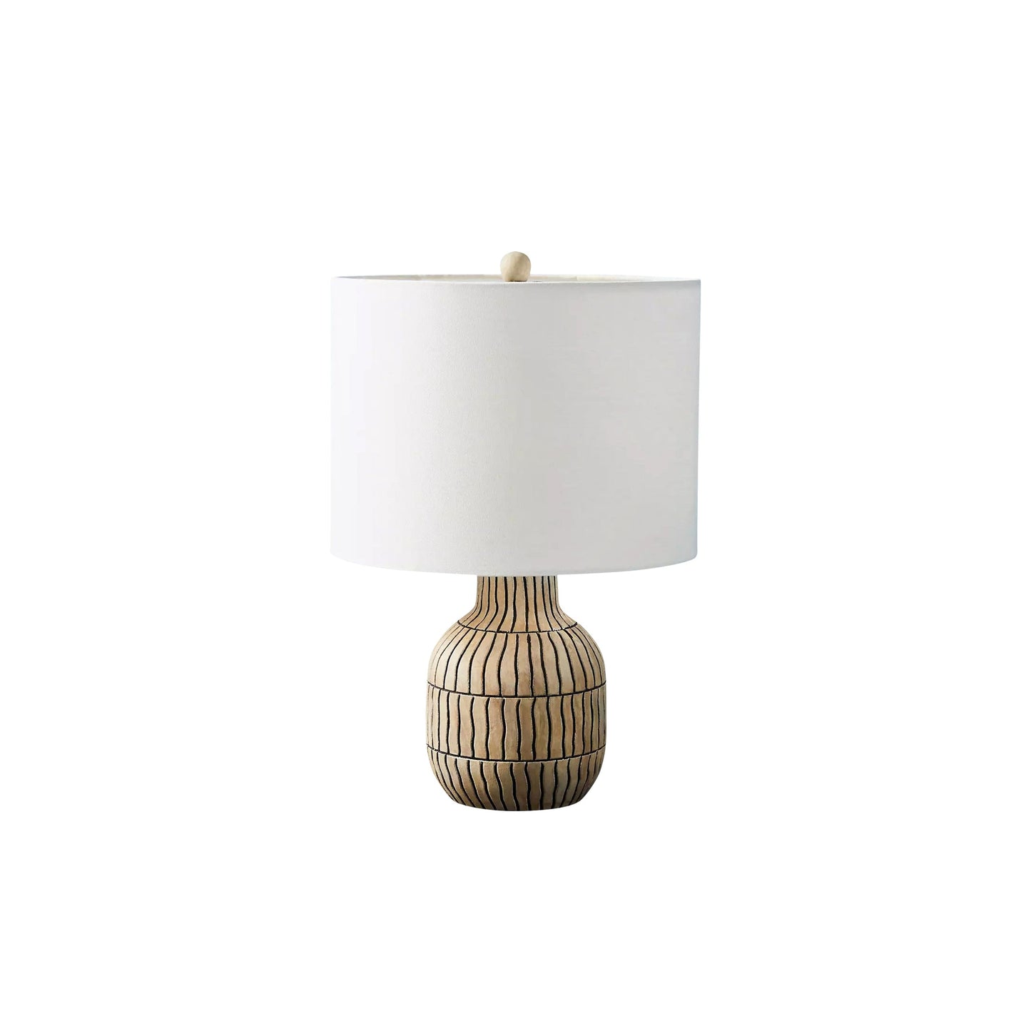 Zoya Table Lamp - Modern Solid Wood & Fabric Bedside Light | Minimalist Scandi-Style Reading Lamp