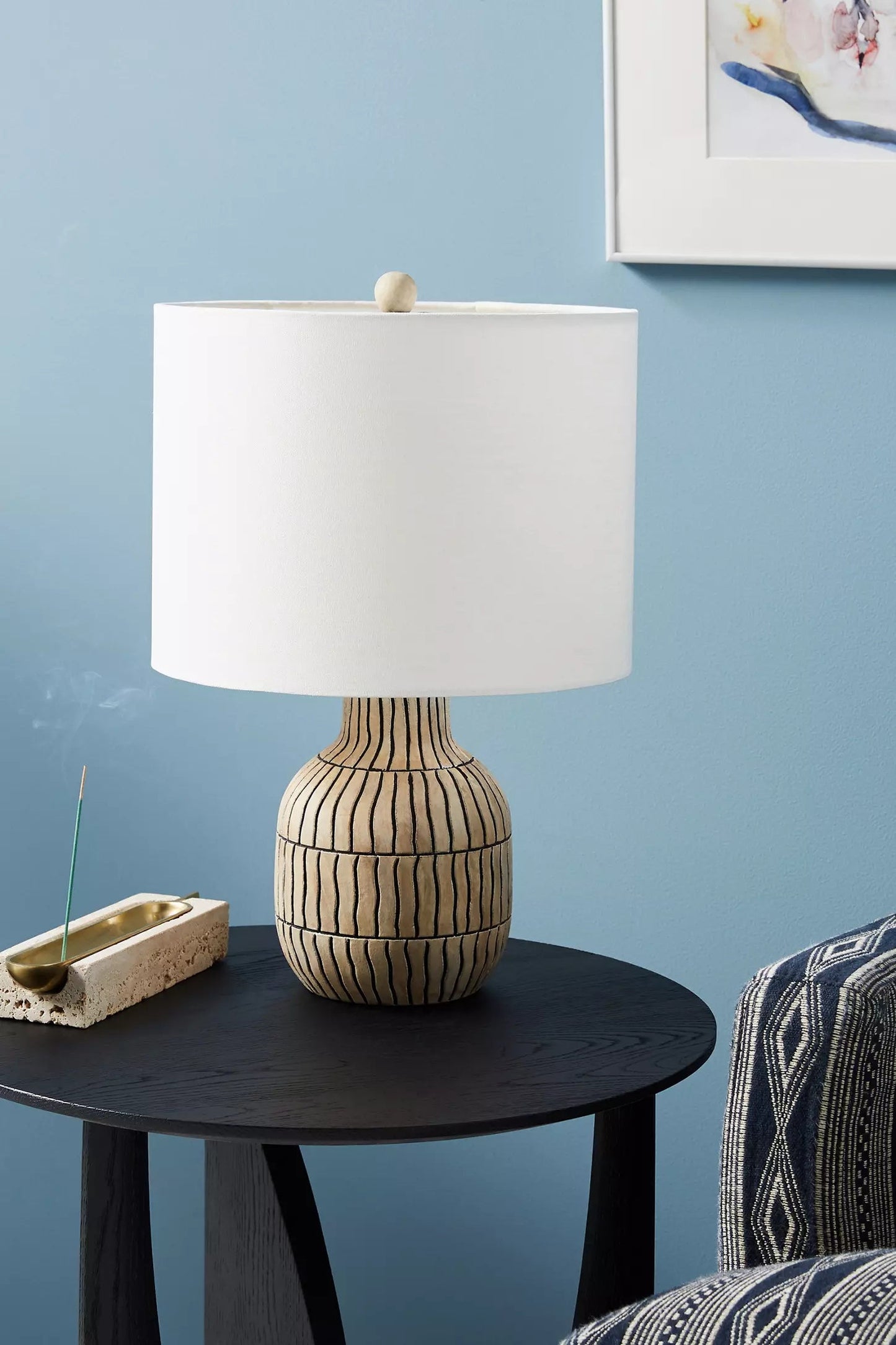 Zoya Table Lamp - Modern Solid Wood & Fabric Bedside Light | Minimalist Scandi-Style Reading Lamp