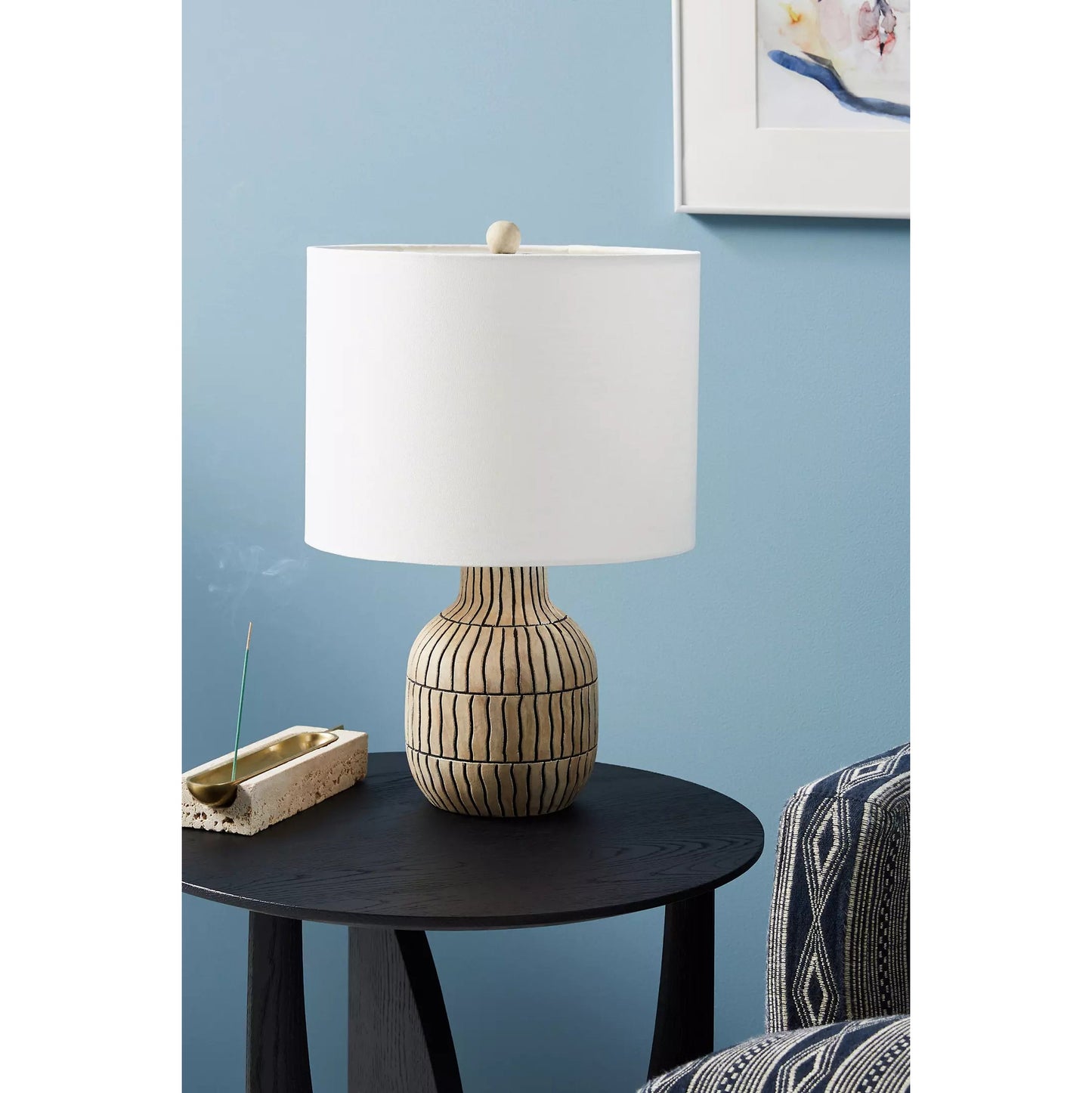 Zoya Table Lamp - Modern Solid Wood & Fabric Bedside Light | Minimalist Scandi-Style Reading Lamp